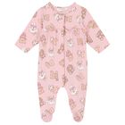 Baby Girls Pink Teddy Bear Babygrows ( 2-Pack ), 2, hi-res
