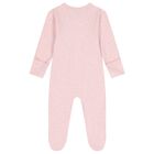 Baby Girls White & Pink Babygrows ( 4 Pack ), 2, hi-res