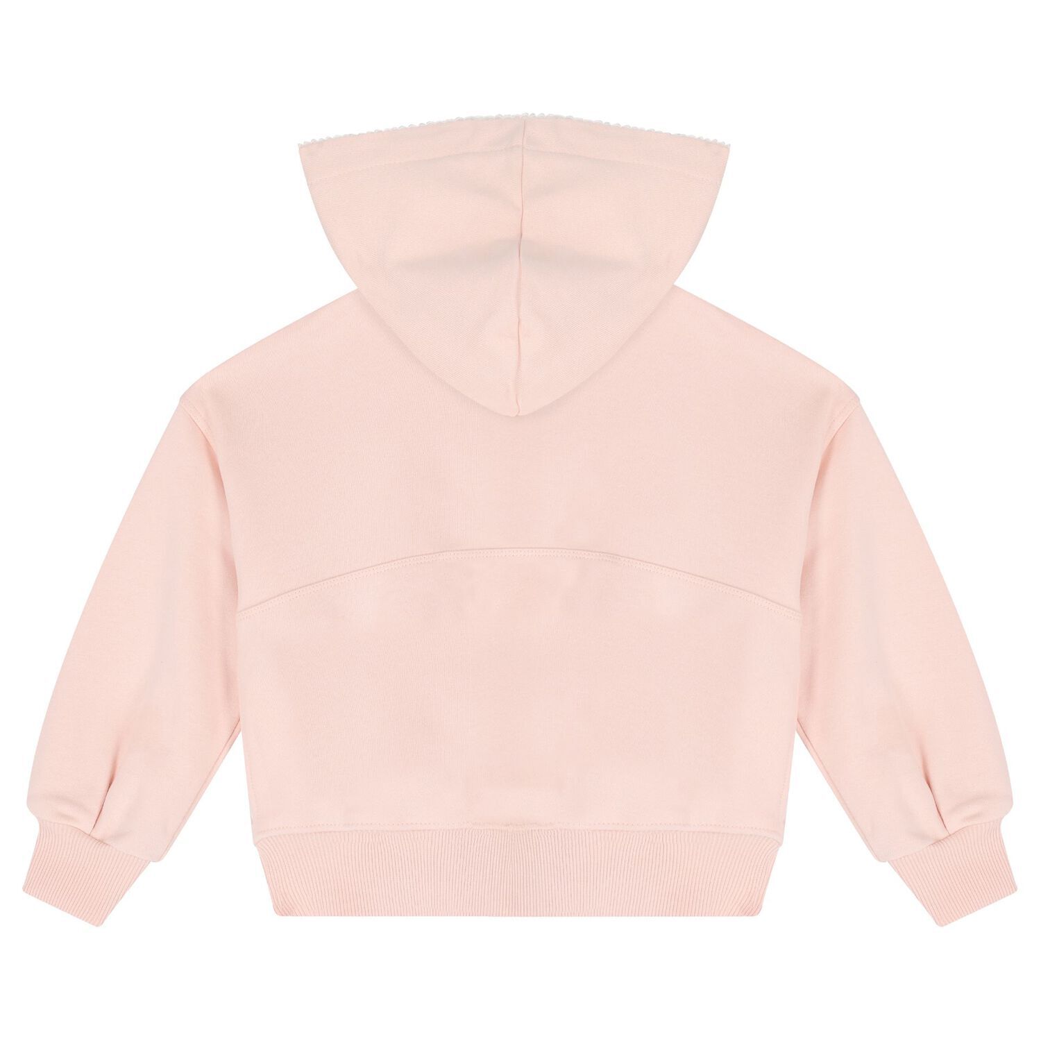 Girls Pink Logo Hooded Zip Up Top, 1, hi-res