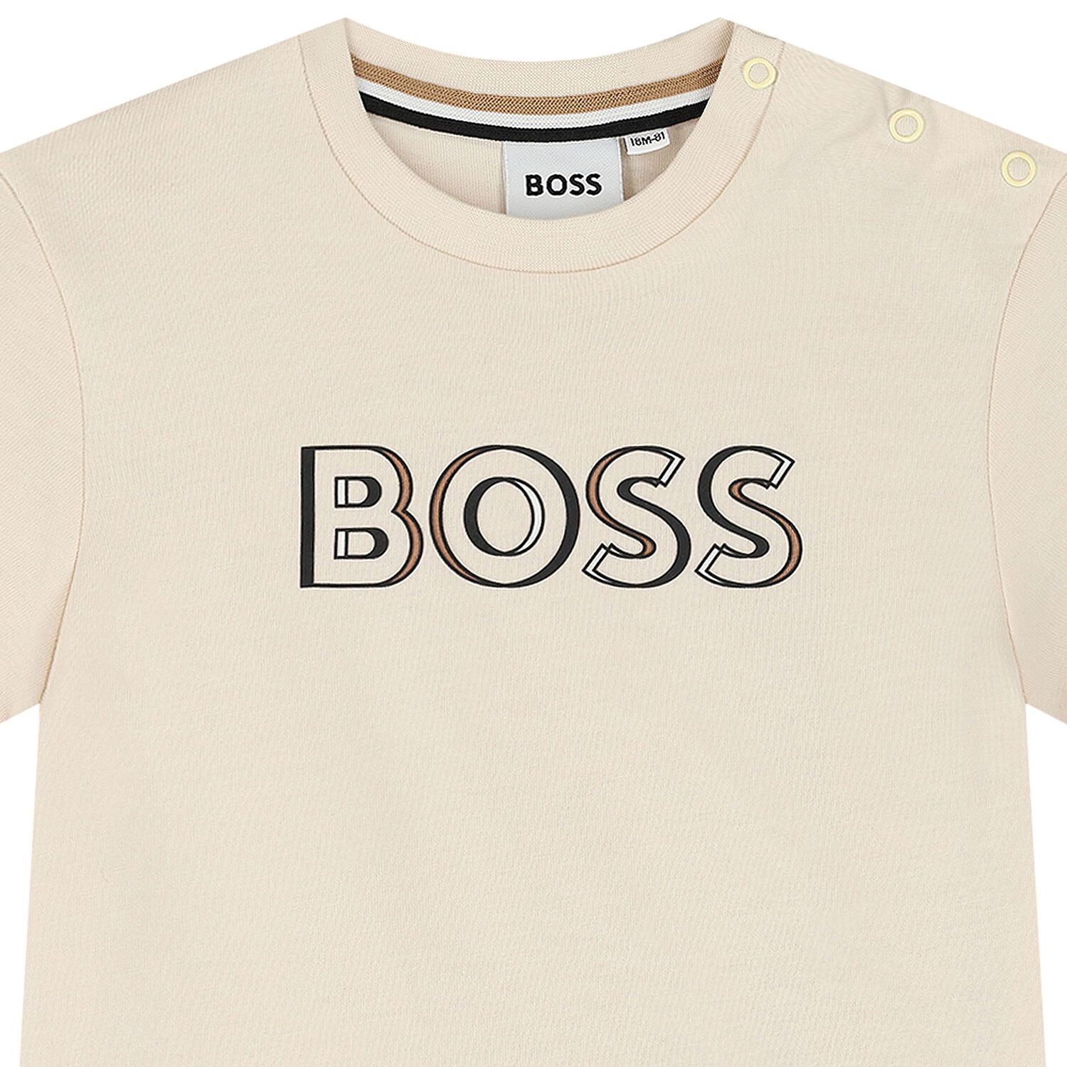 Younger Boys Ivory Logo T-Shirt, 1, hi-res