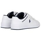Boys White Logo Trainers, 1, hi-res