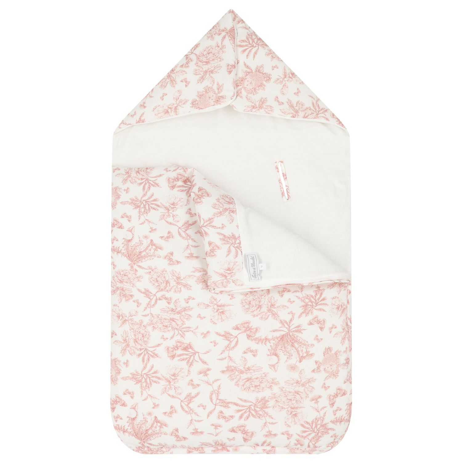 Baby Girls Ivory & Pink Toile De Jouy Baby Nest, 3, hi-res