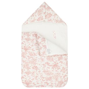 Baby Girls Ivory & Pink Toile De Jouy Baby Nest