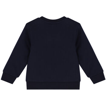 Younger Boys Navy Blue Logo Sweatshirt