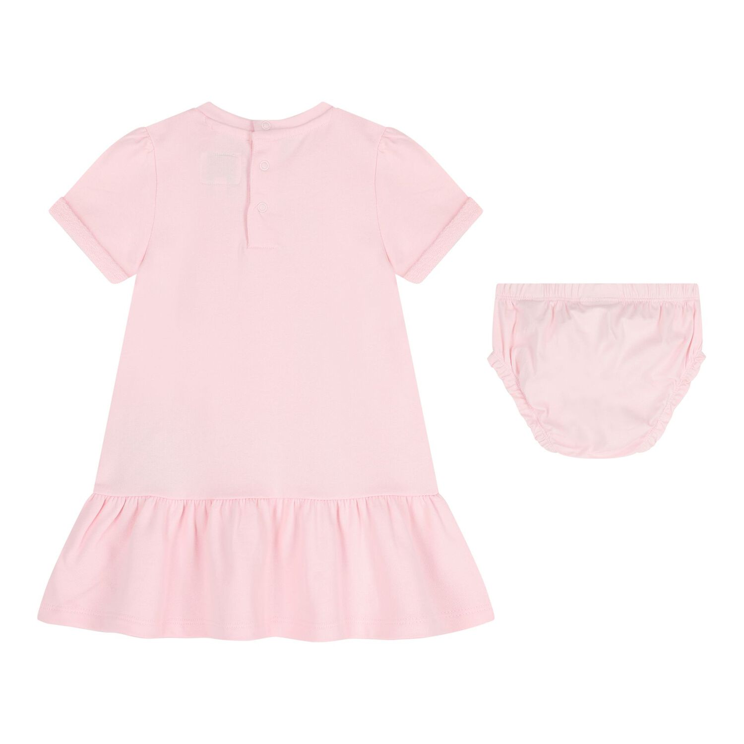 Baby Girls Pink Teddy Bear Dress Set, 1, hi-res