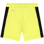 Boys Neon Yellow Logo Shorts, 1, hi-res