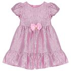 Girls Pink Tiered Dress, 2, hi-res