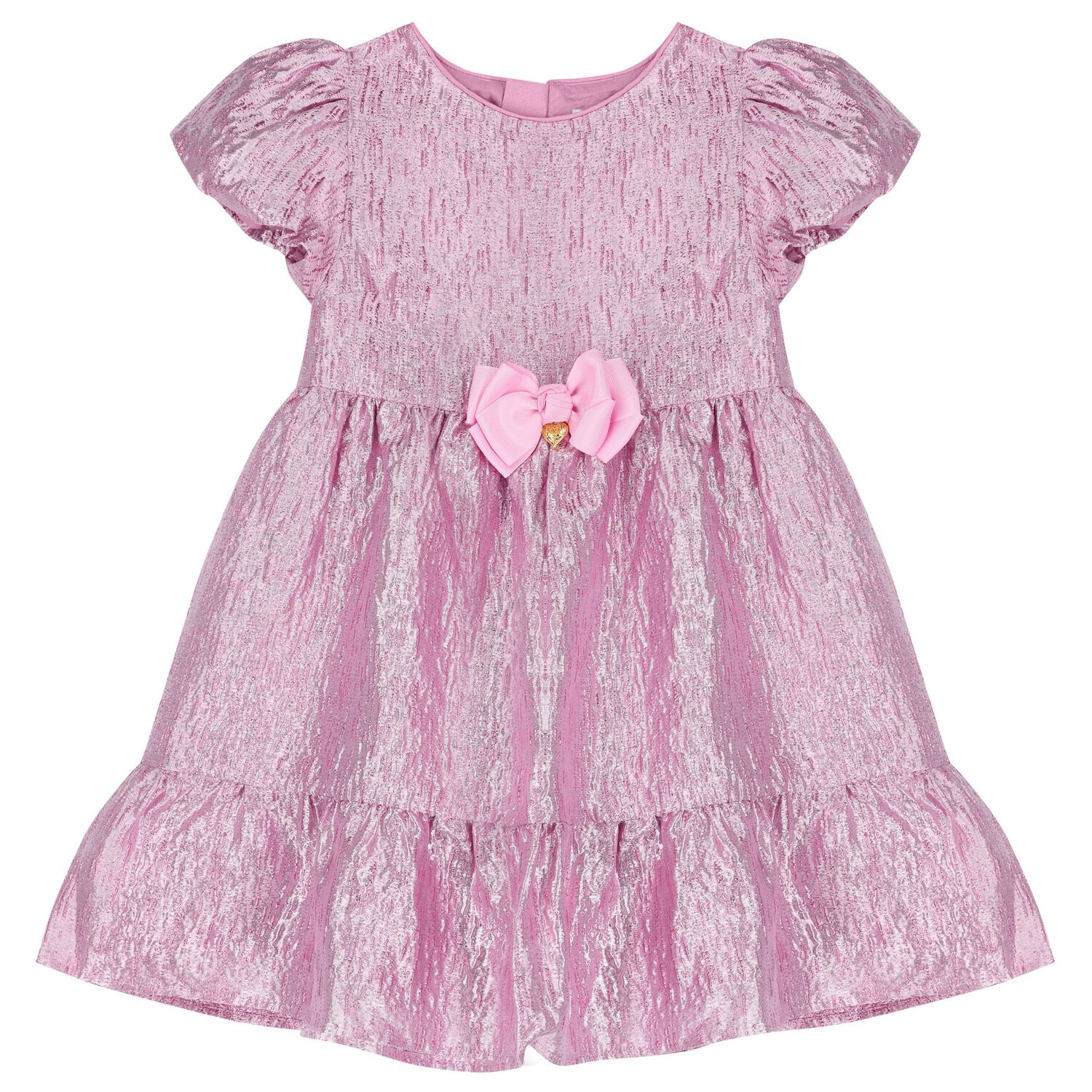 Girls Pink Tiered Dress, 2, hi-res image number null