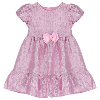 Girls Pink Tiered Dress
