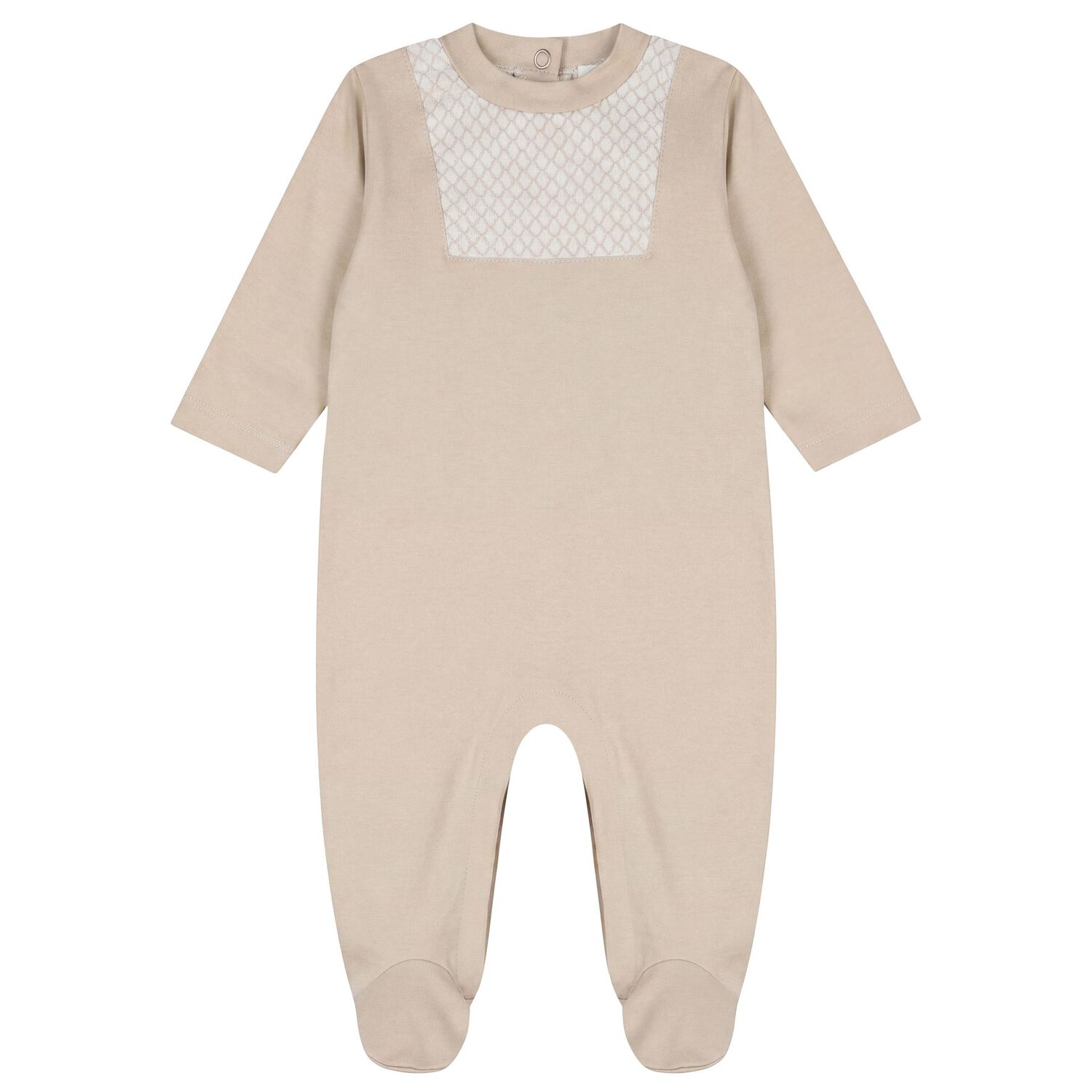 Beige Smocked Babygrow Gift Set, 1, hi-res
