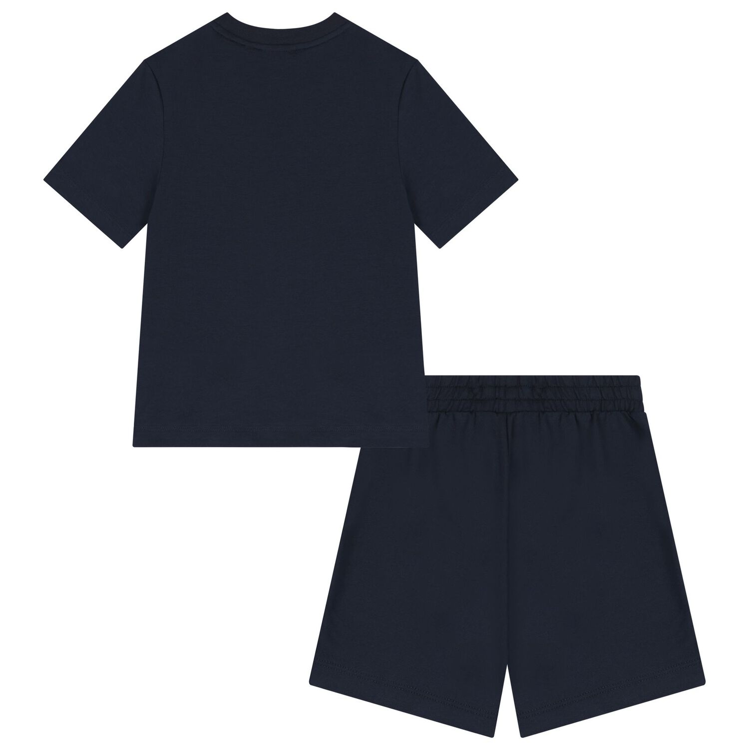 Boys Navy Blue Logo Shorts Set, 5, hi-res