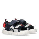 Boys Navy Blue & White Sandals, 1, hi-res