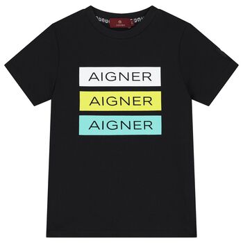 Boys Black Logo T-Shirt