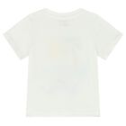 Younger Boys Ivory Shark T-Shirt, 1, hi-res