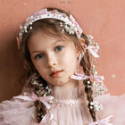 Girls Pink Embellished Headband, 1, hi-res