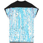 Girls Black Embellished Sequin Dress, 1, hi-res