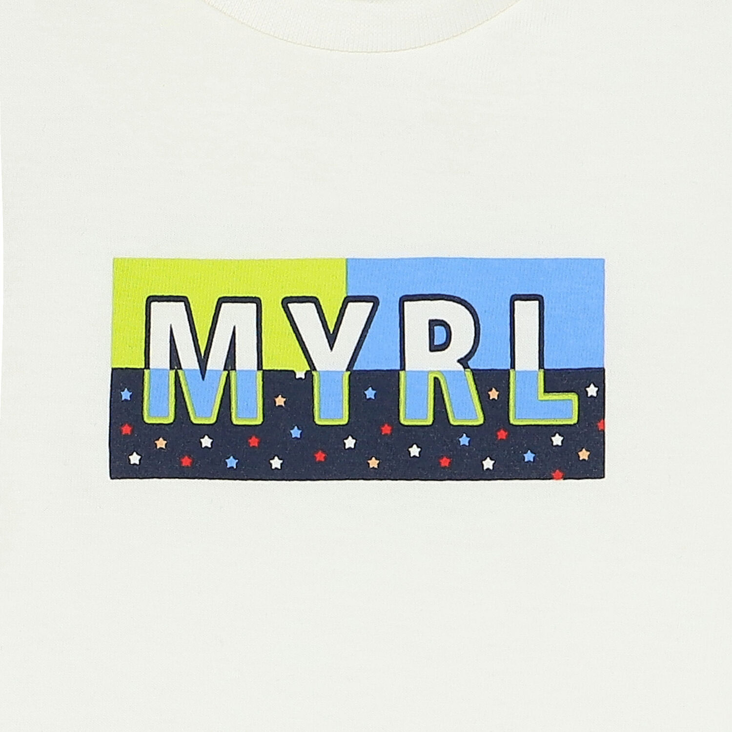 Younger Boys Ivory Logo Long Sleeve Top, 1, hi-res