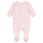 Baby Girls Pink Logo Babygrow, 1, hi-res