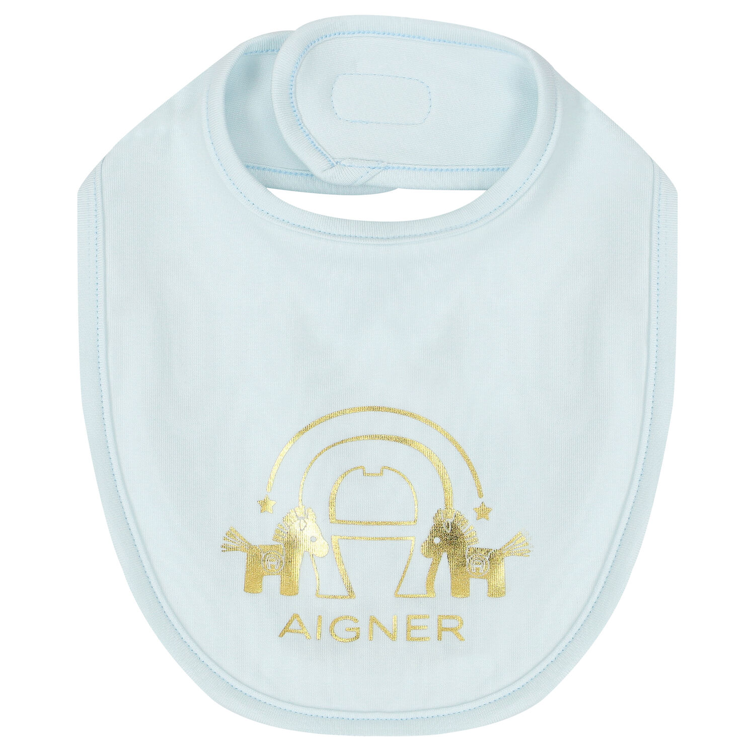 Blue & Gold Logo Baby Bib, 3, hi-res
