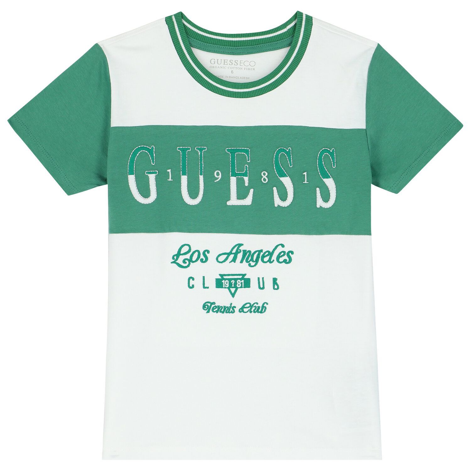 Boys White & Green Logo T-Shirt, 2, hi-res image number null