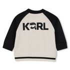 Younger Boys Black, Beige & White Logo Tracksuit Set, 1, hi-res