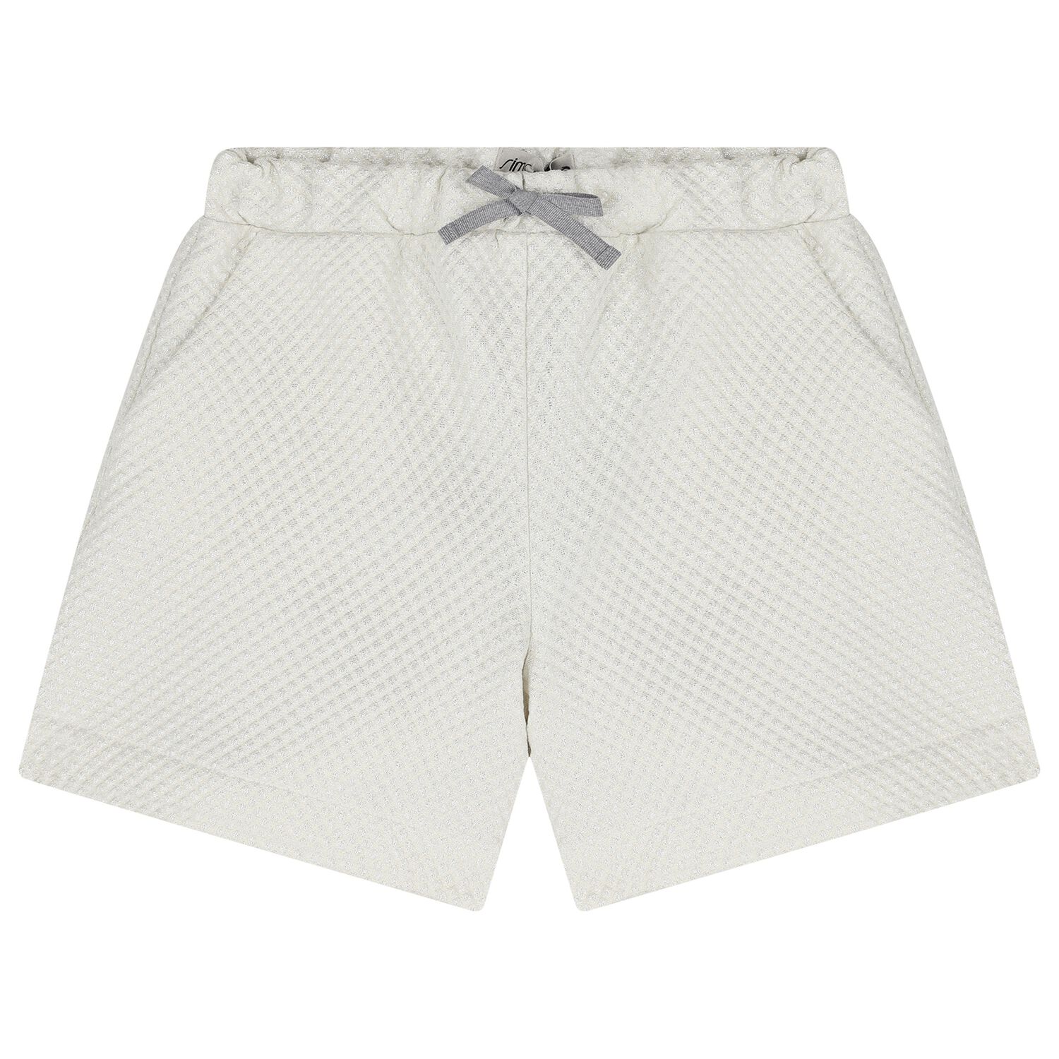 Girls Ivory & Silver Shorts, 1, hi-res