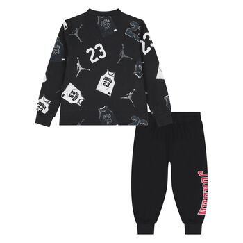 Younger Boys Black Jordan Trousers Set
