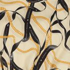 Girls Beige & Black Puffed Sleeve Top, 1, hi-res