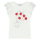 Girls Ivory Floral T-Shirt, 3, hi-res