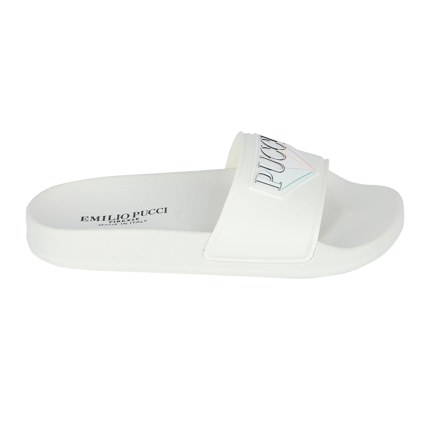 Girls White Logo Sliders, 1, hi-res