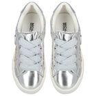 Girls Silver Logo Trainers, 1, hi-res