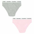 Girls Pink & Grey Bikini Brief (2 Pack), 2, hi-res