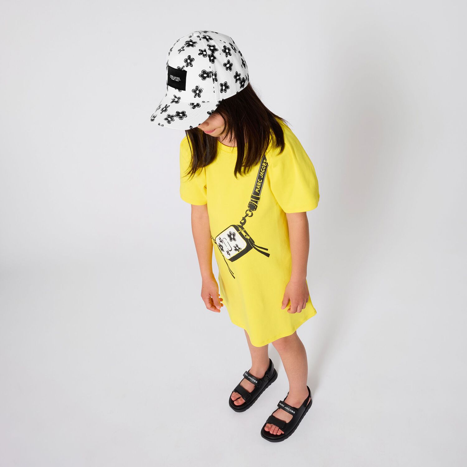 Girls Yellow Bag Dress, 1, hi-res