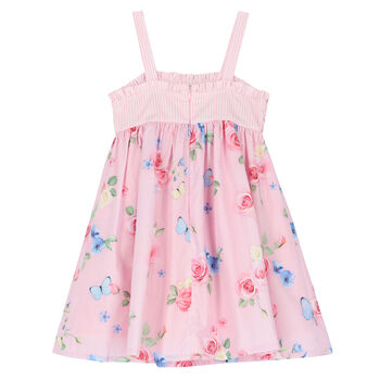 Girls Pink Floral Dress