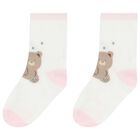 Baby Girls Pink & White Socks ( 4-Pack ), 4, hi-res