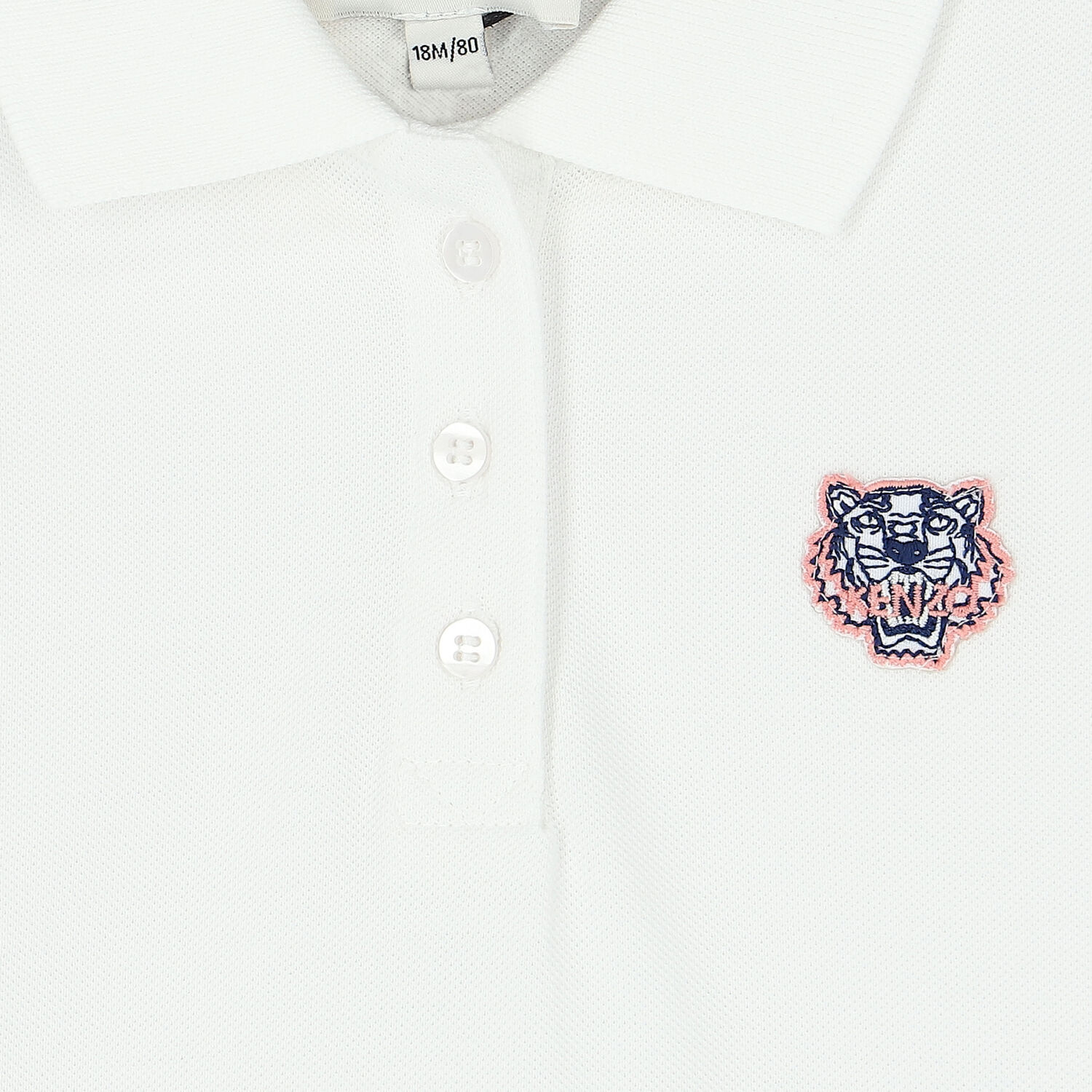 Younger Girls White Tiger Polo Dress, 1, hi-res image number null