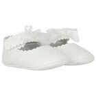 Baby Girls White Bow Pre Walker Shoes, 2, hi-res