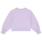 Girls Purple Logo Sweatshirt, 1, hi-res