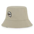 Baby Boys Beige & White Ikonik Karl Reversible Bucket Hat, 1, hi-res