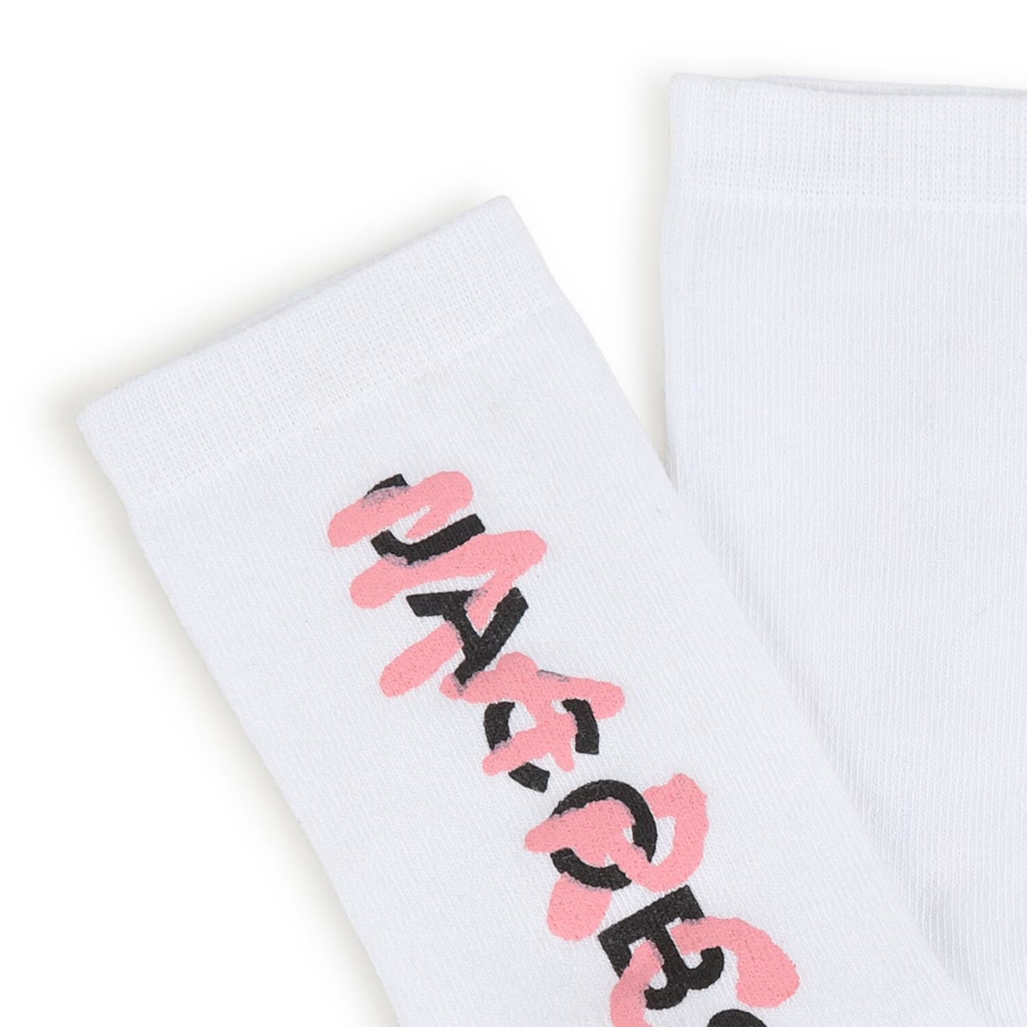 Girls White Logo Socks, 1, hi-res