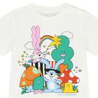 Younger Boys White Logo T-Shirt, 1, hi-res