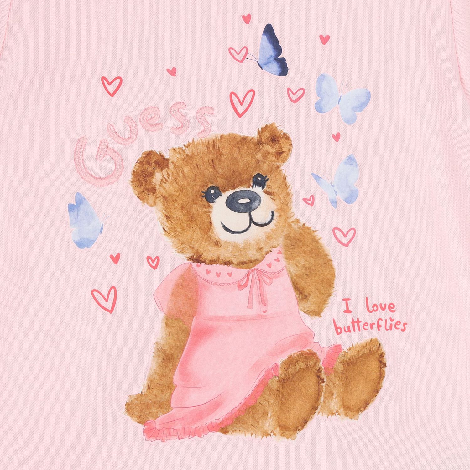 Baby Girls Pink Teddy Bear Dress Set, 1, hi-res