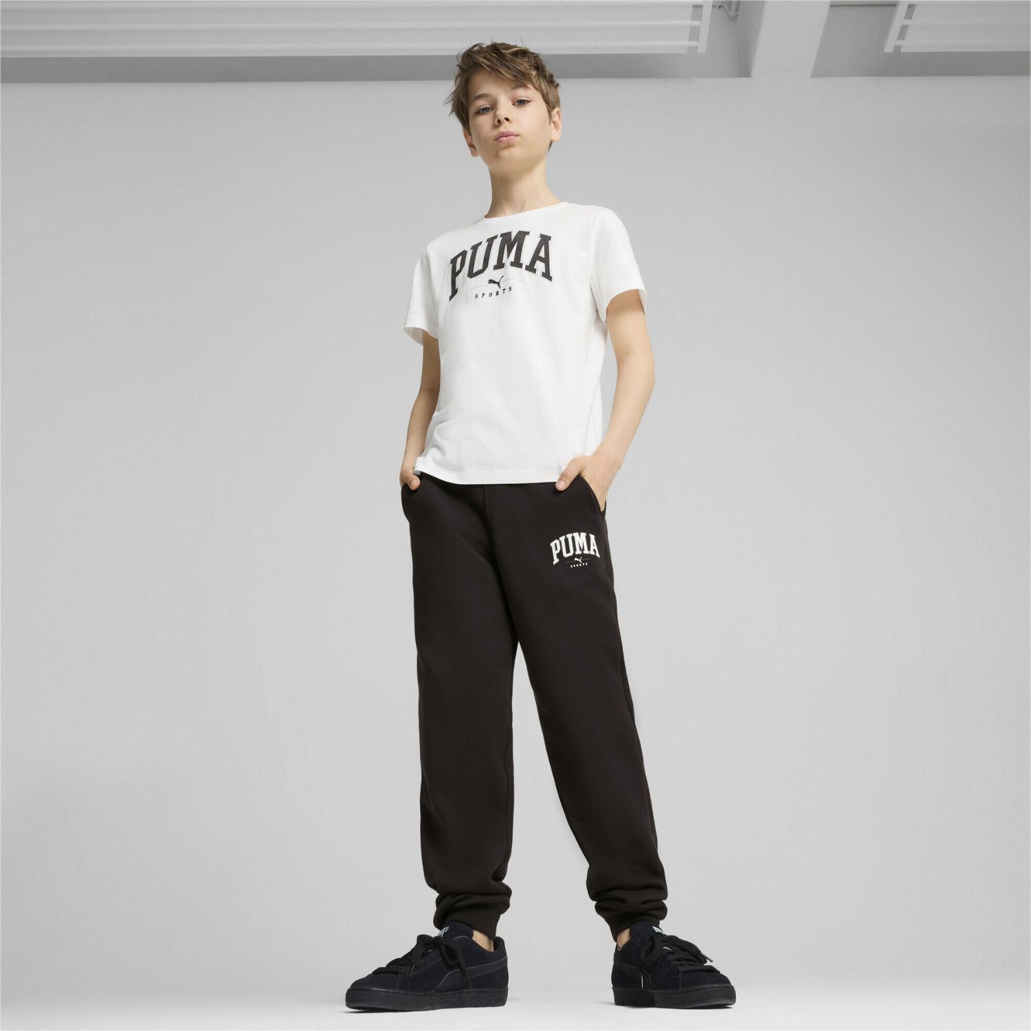 Boys Black Logo Joggers, 1, hi-res image number null