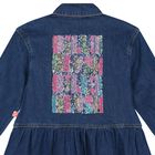 Girls Blue Logo Sequin Denim Dress, 1, hi-res
