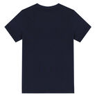 Boys Navy Blue Logo T-Shirt, 3, hi-res