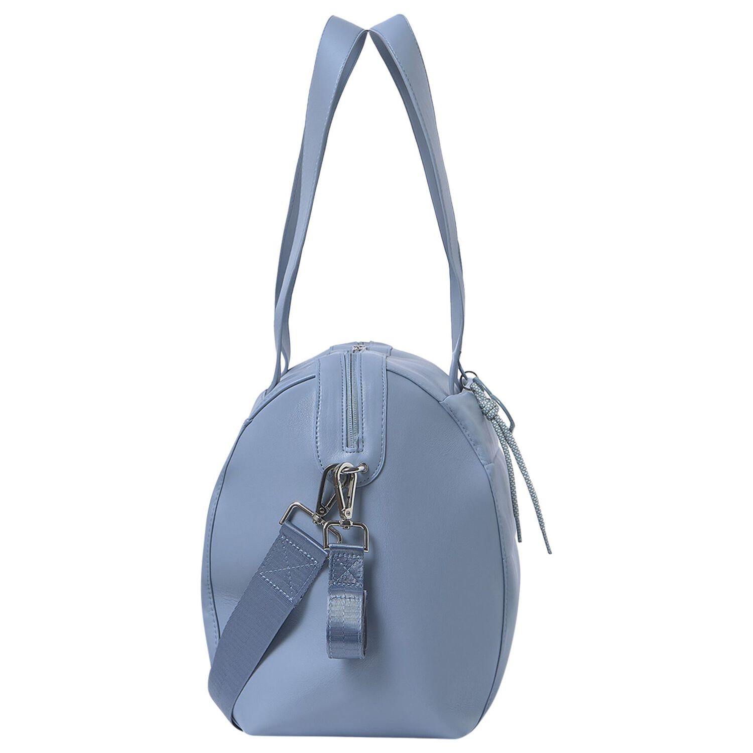 Blue Faux Leather Changing Bag, 3, hi-res