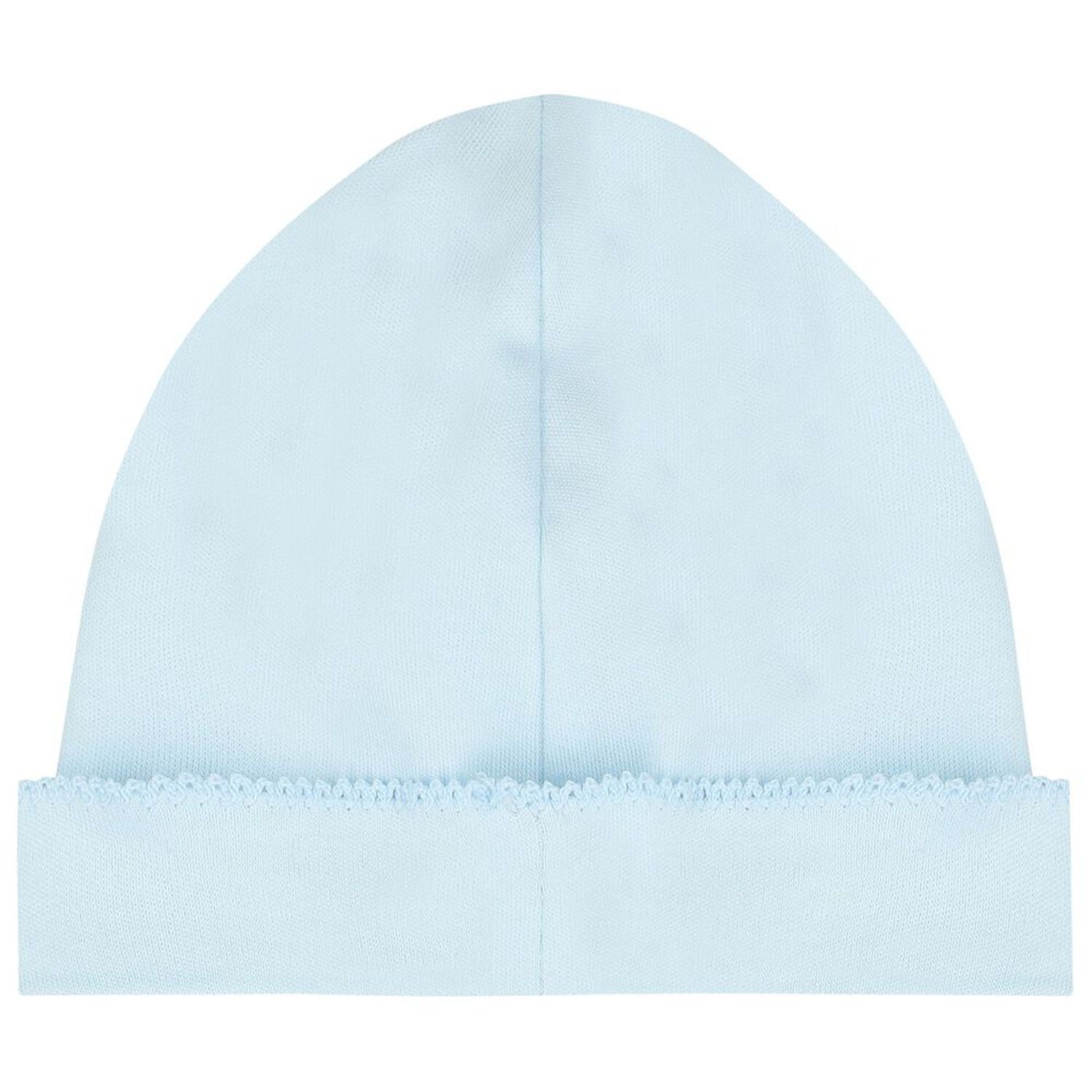 Baby Boys White & Blue Embroidered Babygrow Set, 1, hi-res