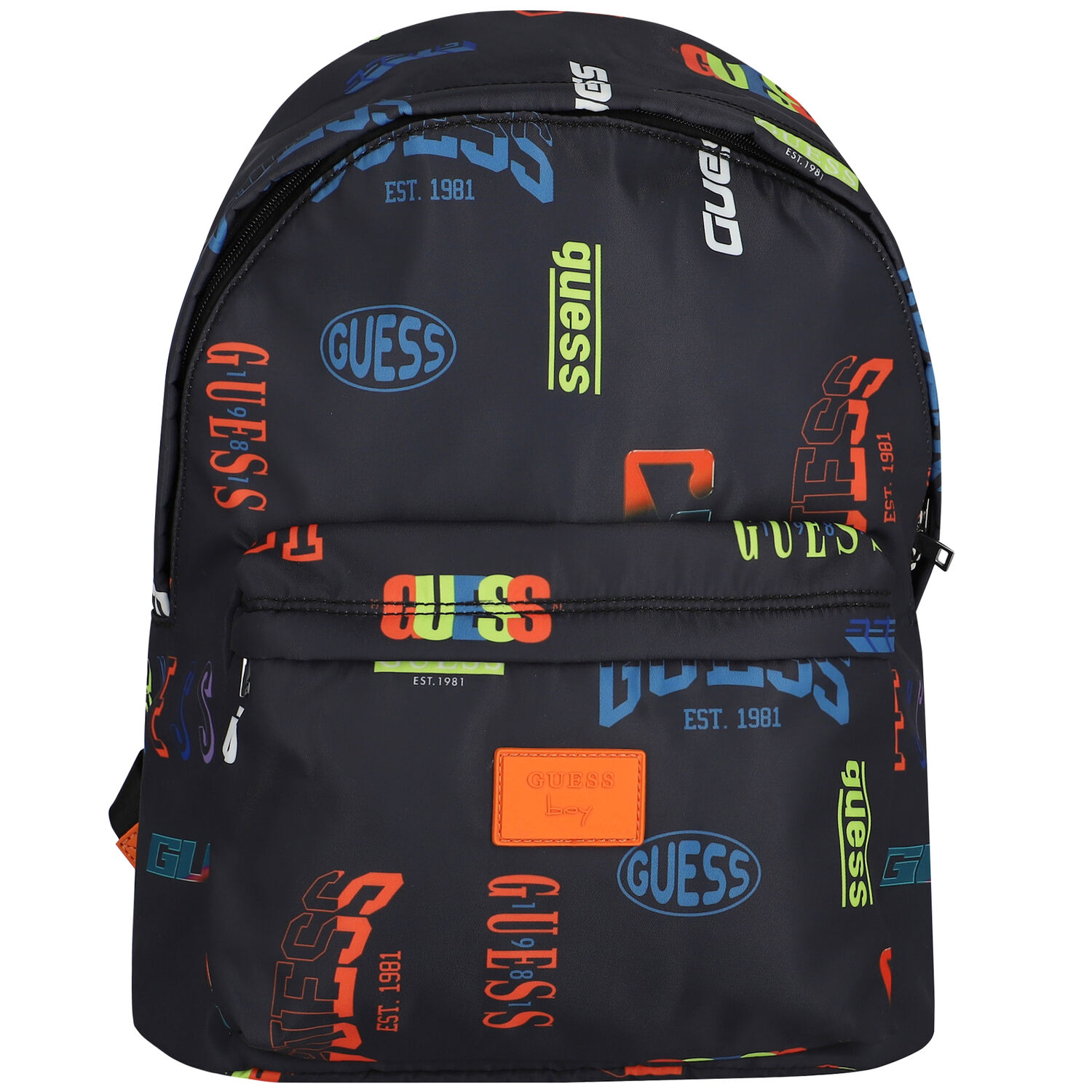 Boys Black Logo Backpack, 2, hi-res