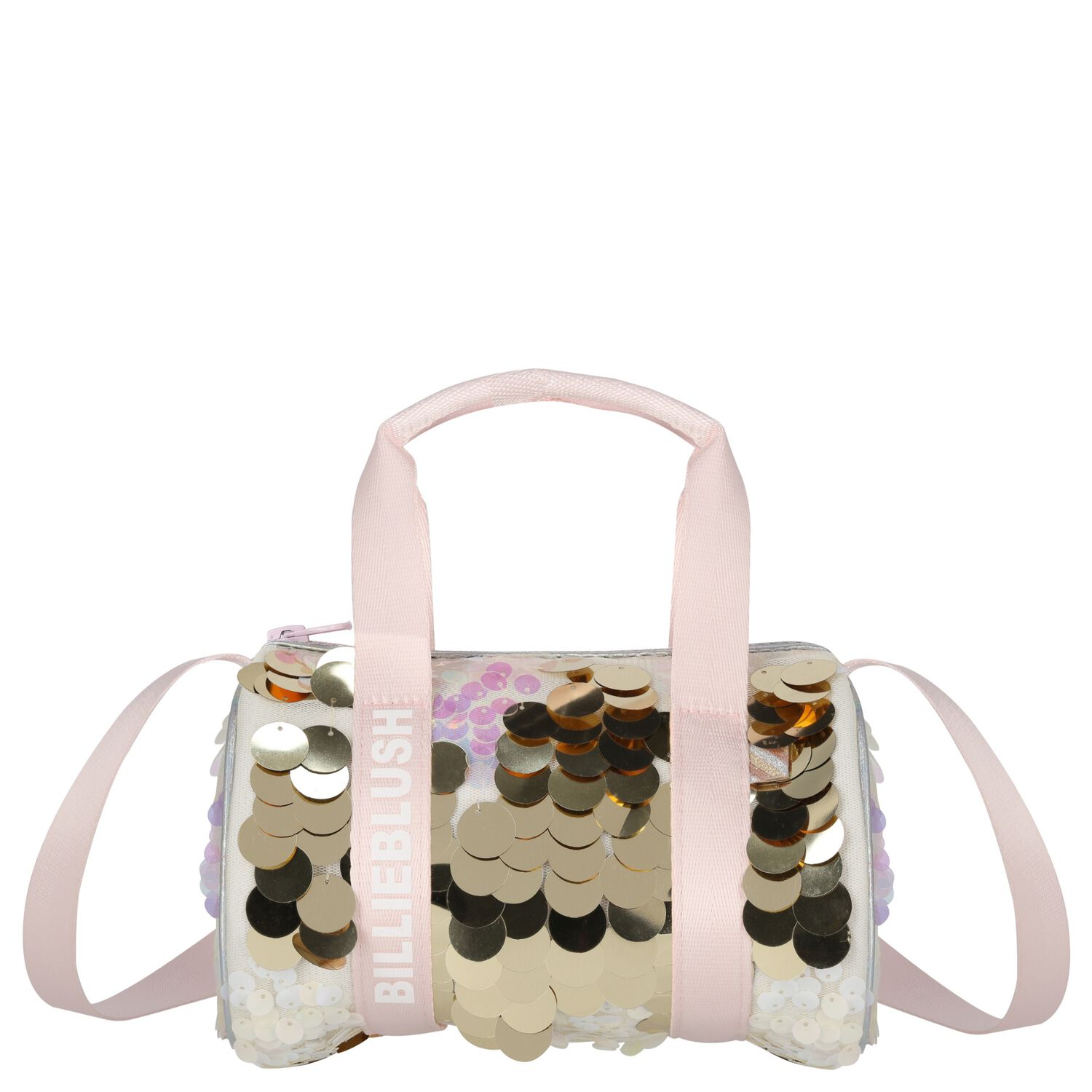 Girls Pink & Gold Sequin Bag, 1, hi-res