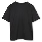 Boys Black Logo T-Shirt, 1, hi-res